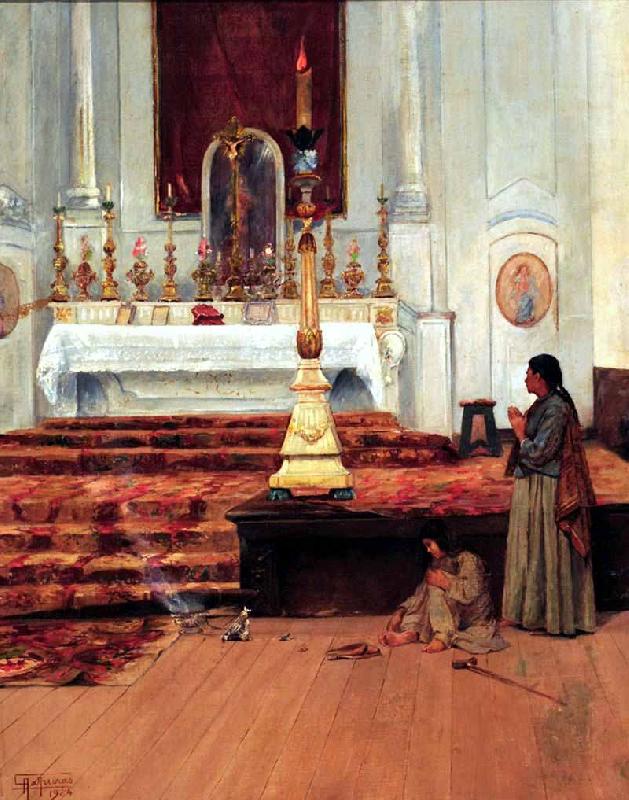 Antonio Parreiras Prayer oil painting picture